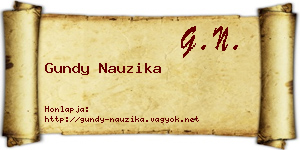 Gundy Nauzika névjegykártya